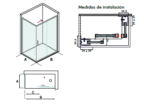 FRONTAL DUCHE + LATERAL FIXA STANDARD SL3A VIDRO DECORADO - Image 2