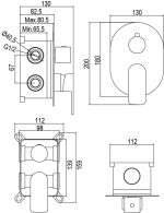 AQUAGRIF CORPO MISTURADORA DUCHE ENCASTRAR BETA - Image 2