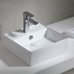 LAVATÓRIO DE POUSAR CERÂMICO BRANCO AMC4148