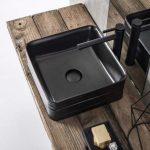 LAVATORIO DE POUSAR CERAMICO PRETO AH-8078