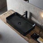 LAVATORIO DE POUSAR CERAMICO PRETO H-8079