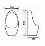 URINOL FIXAR Á PAREDE PFAMG1650 - Image 2