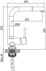 AQUAGRIF MISTURADORA DE COZINHA LUFT V - Image 2