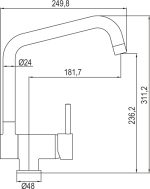 AQUAGRIF MISTURADORA DE COZINHA TILE - Image 2