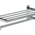 TOALHEIRO INOX 304 COM PRATELEIRA & GANCHOS