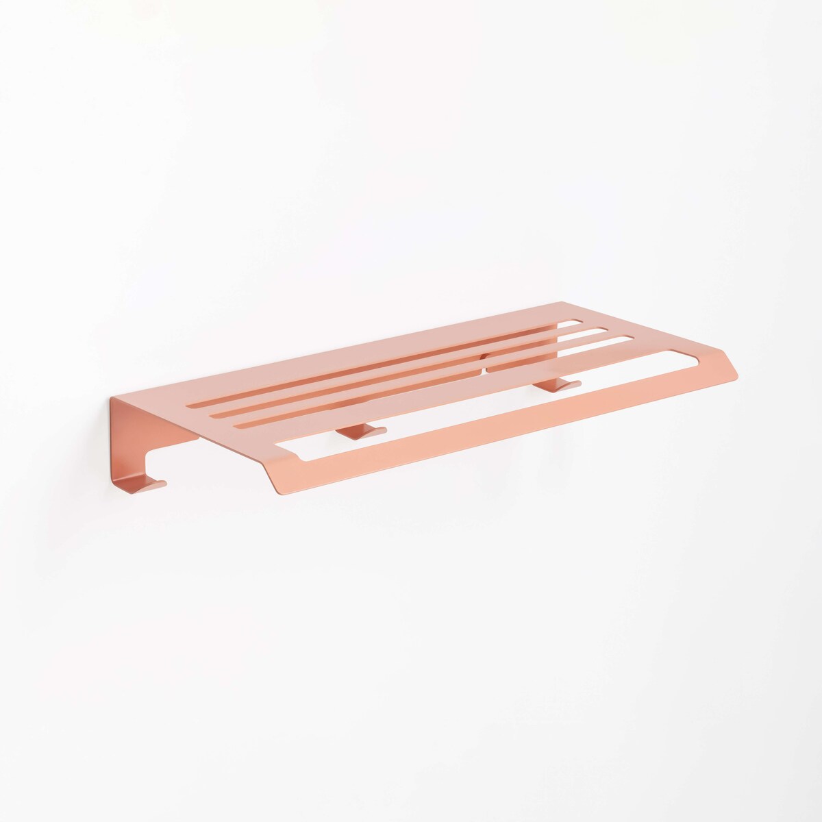 TOALHEIRO COM PRATELEIRA & GANCHOS SLIM TERRACOTA